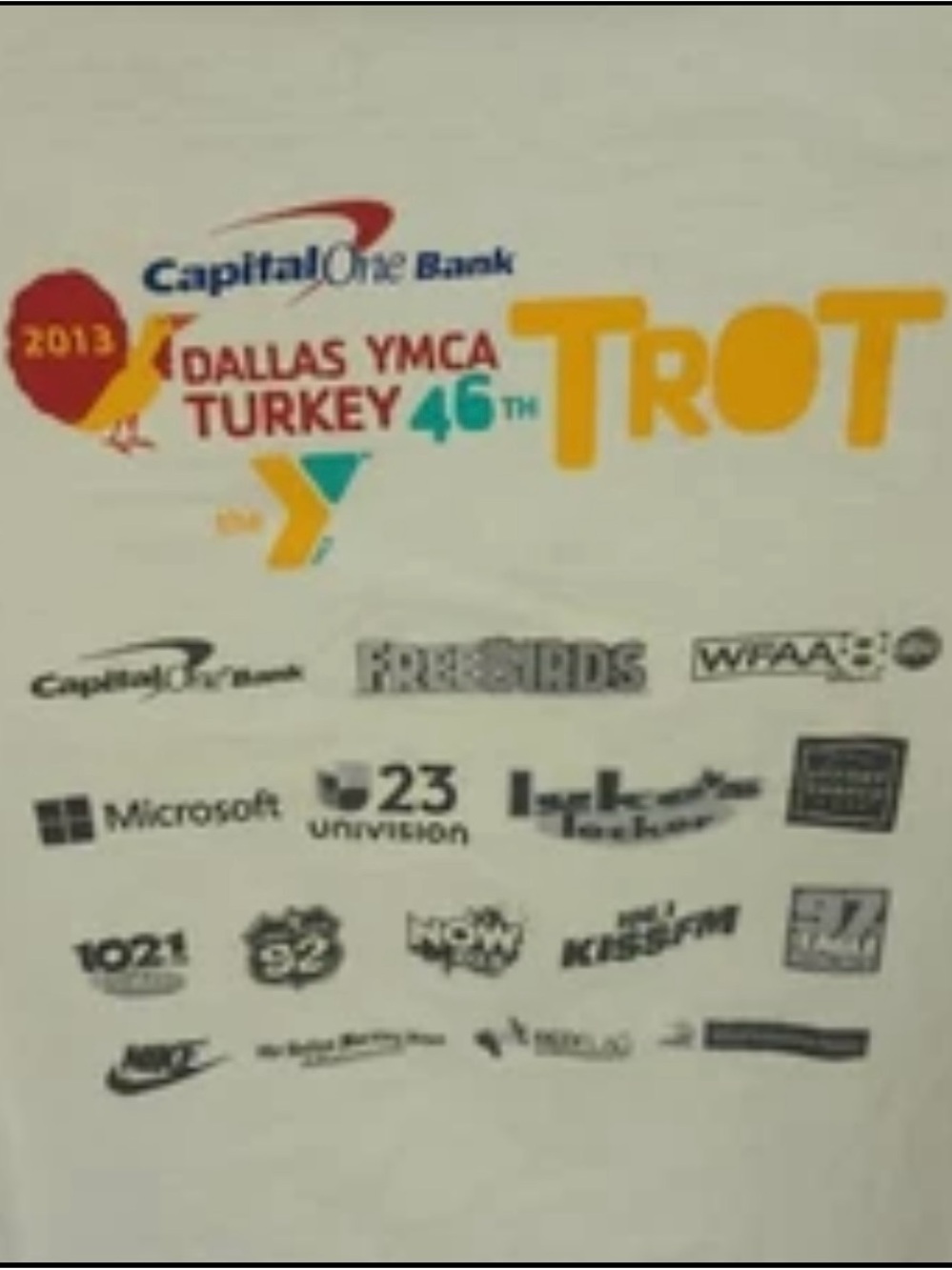 2013 Dallas YMCA Turkey Trot Long Sleeve Graphic Tee | Thanksgiving - Picture 3 of 3